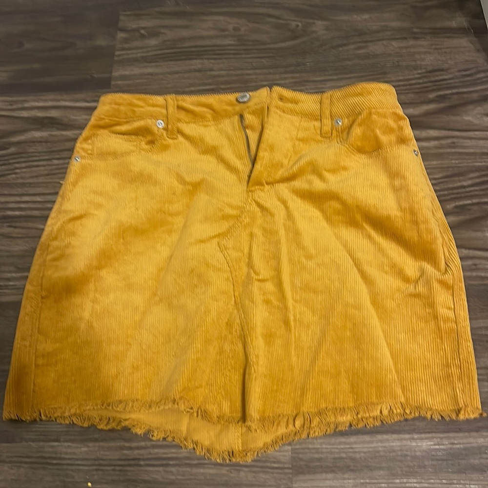 Love Tree Mustard Corduroy Skirt Size M